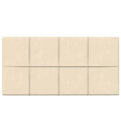 Panneaux muraux 12 pcs Crème 60x30 cm Velours 2,16 m²