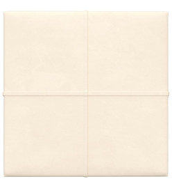 Panneaux muraux 12 pcs Crème 30x30 cm Velours 1,08 m²