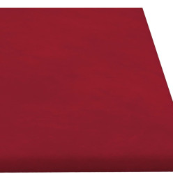 Panneaux muraux 12 pcs Rouge bordeaux 90x30 cm Velours 3,24 m²