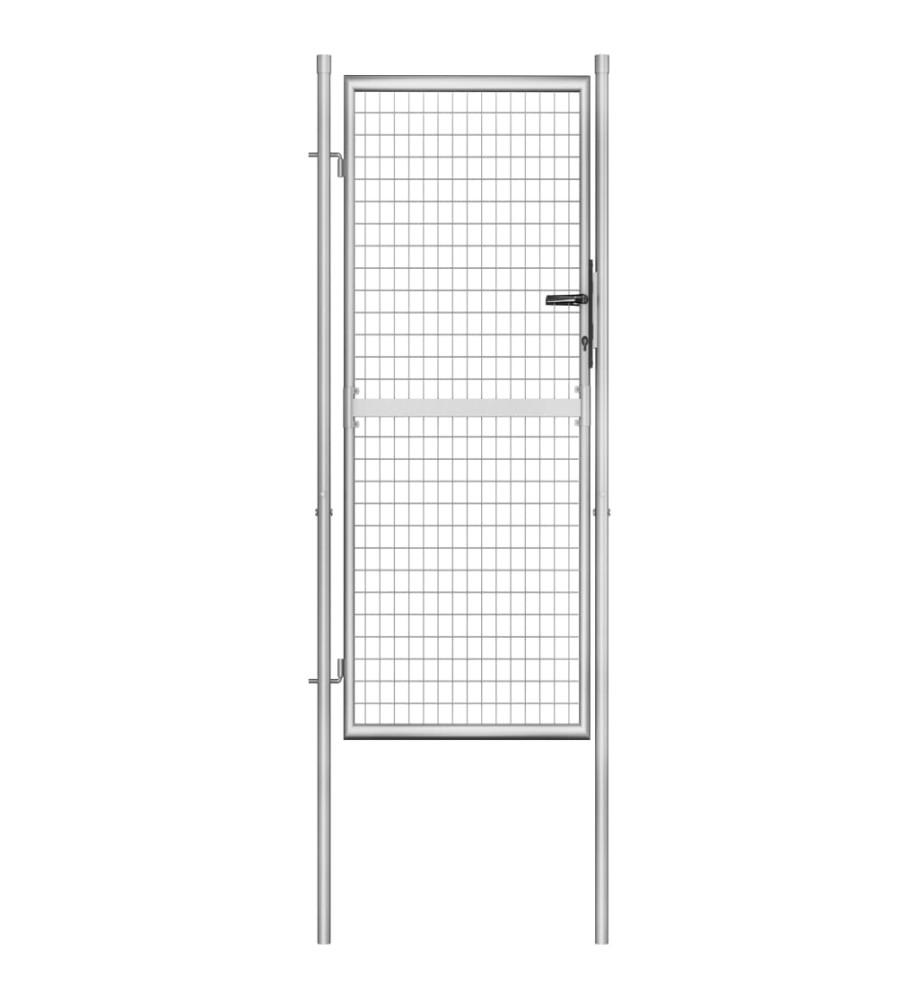 Porte de jardin Acier galvanisé 105x250 cm Argenté