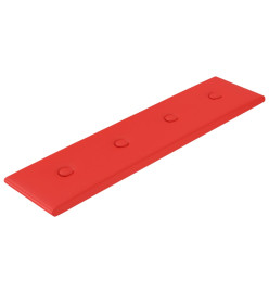 Panneaux muraux 12 pcs Rouge 60x15 cm Similicuir 1,08 m²