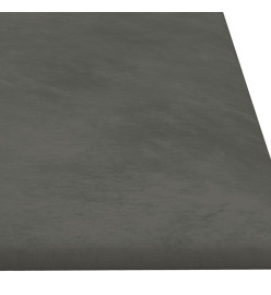 Panneaux muraux 12 pcs Gris foncé 90x30 cm Velours 3,24 m²