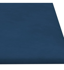 Panneaux muraux 12 pcs Bleu 90x30 cm Velours 3,24 m²