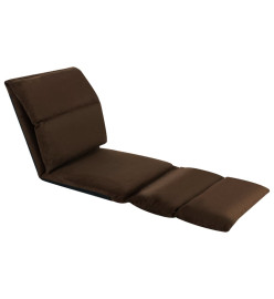 Chaise pliable de sol Marron Microfibre