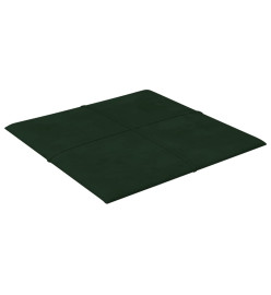 Panneaux muraux 12 pcs Vert foncé 30x30 cm Velours 1,08 m²