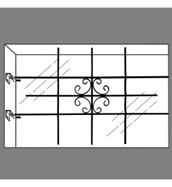 Grilles de sécurité pour fenêtre 69 x 114 cm