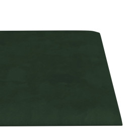 Panneaux muraux 12 pcs Vert foncé 60x15 cm Velours 1,08 m²