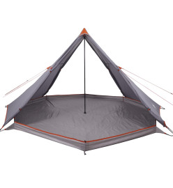 Tente familiale tipi 8 personnes gris et orange imperméable