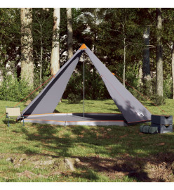 Tente familiale tipi 8 personnes gris et orange imperméable