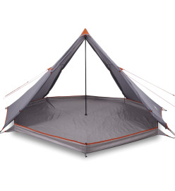 Tente familiale tipi 8 personnes gris et orange imperméable