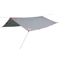 Bâche de camping gris et orange 300x294 cm imperméable