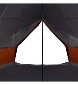 Tente familiale tipi 10 personnes gris et orange imperméable