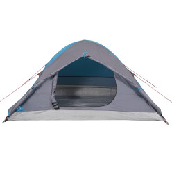 Tente de camping à dôme 2 personnes bleu imperméable