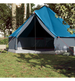 Tente familiale tipi 10 personnes bleu imperméable