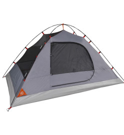 Tente de camping à dôme 2 personnes gris et orange imperméable