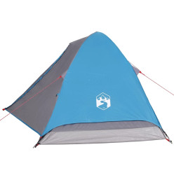 Tente de camping à dôme 4 personnes bleu imperméable