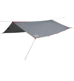 Bâche de camping gris et orange 300x294 cm imperméable