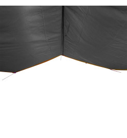 Bâche de camping gris et orange 300x294 cm imperméable