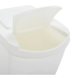 Poubelles à ordures empilables 3 pcs Blanc 75 L Polypropylène