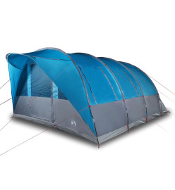 Tente de camping tunnel 7 personnes bleu imperméable