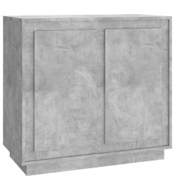 Buffet gris béton 80x34x75 cm bois d'ingénierie