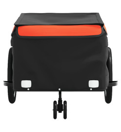 Remorque de vélo noir et orange 45 kg fer