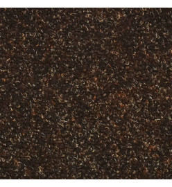 Tapis autoadhésifs de marches 10pcs Marron 65x21x4cm Aiguilleté