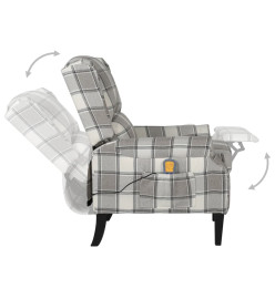 Fauteuil de massage inclinable Gris Tissu