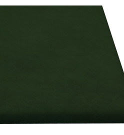 Panneaux muraux 12 pcs Vert foncé 90x30 cm Velours 3,24 m²