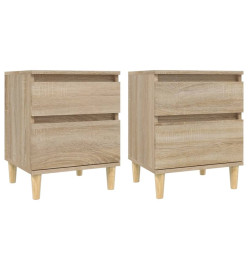 Tables de chevet 2 pcs Chêne sonoma 40x35x50 cm