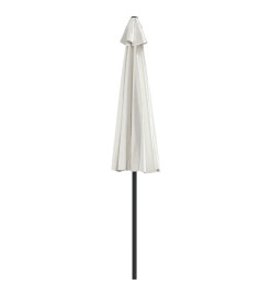 Parasol de balcon avec mât en aluminium Sable 270x144 cm Demi