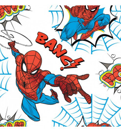 Kids at Home Papier peint Spiderman Pow Blanc