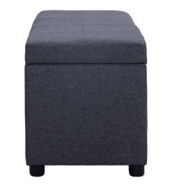 Banc avec compartiment de rangement 116 cm Gris foncé Polyester