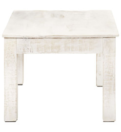 Table basse Blanc 110x60x45 cm Bois de manguier massif