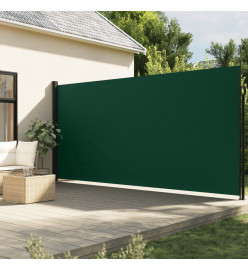Auvent latéral rétractable vert foncé 220x600 cm