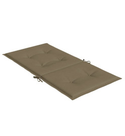 Coussins de chaise à dossier bas lot de 4 taupe mélangé tissu