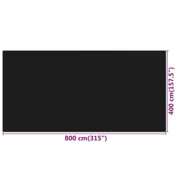 Tapis de tente 400x800 cm Noir PEHD