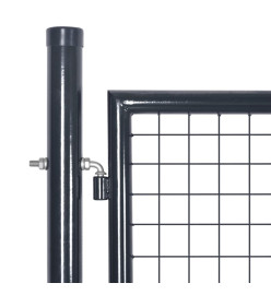 Portal de jardin maille anthracite 500x175 cm acier galvanisé