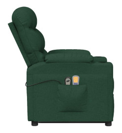 Fauteuil de massage Vert foncé Tissu