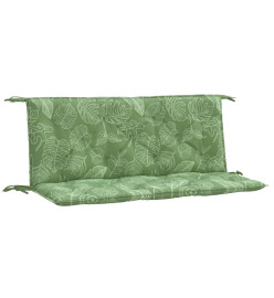 Coussins de banc de jardin lot de 2 motif de feuilles tissu