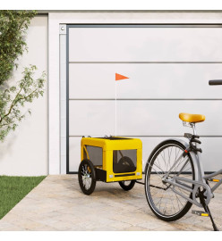 Remorque de vélo pour animaux de compagnie jaune et noir