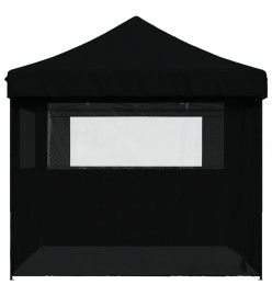 Tente de réception pliable escamotable 4 parois latérales noir