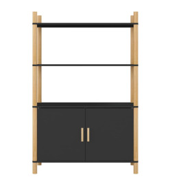 Buffet haut Noir 80x40x121 cm Bois d'ingénierie