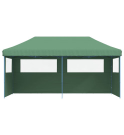 Tente de réception pliable escamotable 3 parois latérales vert