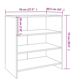 Buffet Chêne sonoma 70x40,5x75 cm Aggloméré