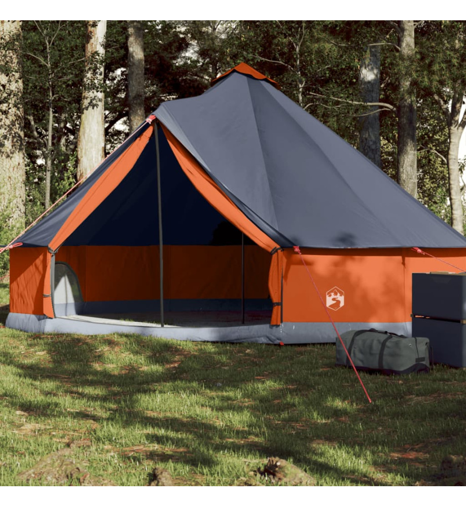 Tente familiale tipi 6 personnes gris et orange imperméable