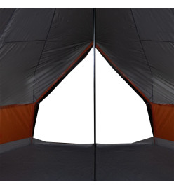 Tente familiale tipi 6 personnes gris et orange imperméable