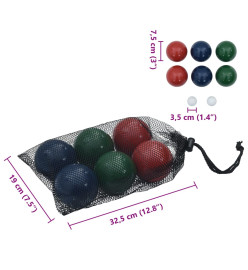 Ensemble de boules Bocce 8 pcs sac de transport bois pin massif