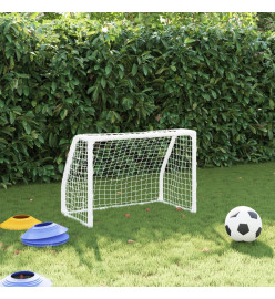 Buts de football pour enfants 2 pcs avec ballon blanc métal