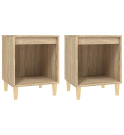 Tables de chevet 2 pcs Chêne sonoma 40x35x50 cm